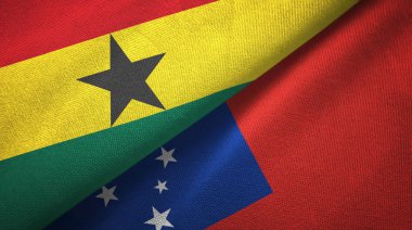 Gana ve Samoa iki bayraktekstil kumaş, kumaş doku