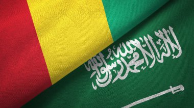 Gine ve Suudi Arabistan tekstil bezi bayrakları