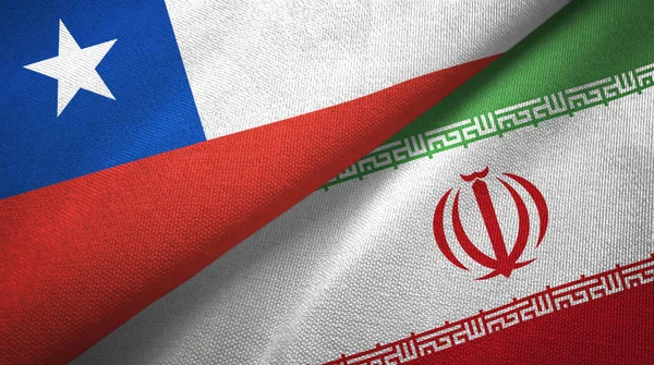 Şili ve İran iki bayraktekstil kumaş, kumaş doku