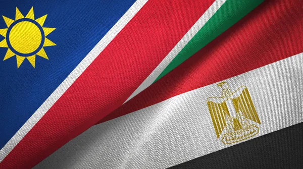 Namibia and Egypt two flags textile cloth