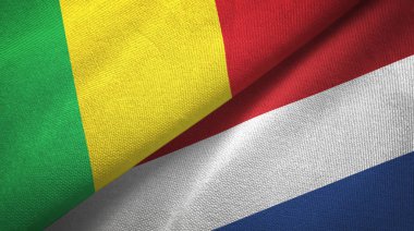 Mali ve Hollanda iki bayraktekstil kumaş, kumaş doku