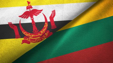 Brunei ve Litvanya iki bayraktekstil kumaş, kumaş doku