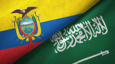 Ekvador ve Suudi Arabistan tekstil bezi bayrakları
