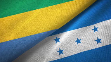Gabon ve Honduras iki bayraklar tekstil kumaş, kumaş doku
