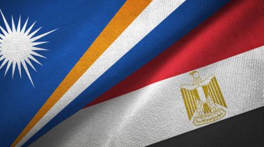 Marshall Adaları ve Mısır iki bayraktekstil bezi