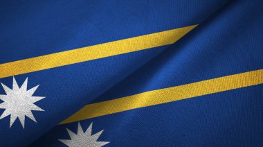 Nauru iki bayrak tekstil kumaş, kumaş doku
