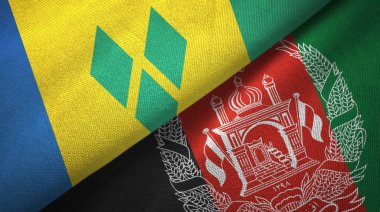 Saint Vincent ve Grenadinler ve Afganistan iki bayrak 