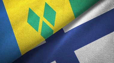 Saint Vincent ve Grenadinler ve Finlandiya iki bayrak