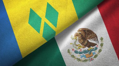 Saint Vincent ve Grenadinler ve Meksika iki bayrak