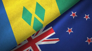 Saint Vincent ve Grenadinler ve Yeni Zelanda iki bayrak