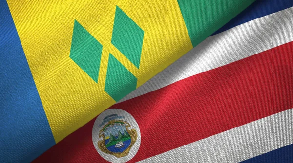 Saint Vincent en de Grenadines en Costa Rica twee vlaggen — Stockfoto