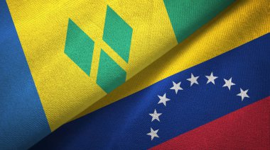 Saint Vincent ve Grenadinler ve Venezuela iki bayrak