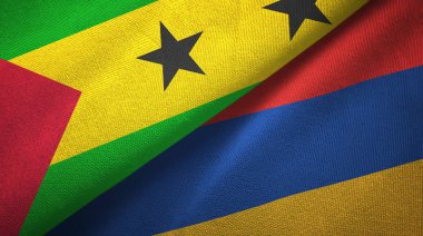 Sao Tome ve Principe ve Ermenistan iki bayrak 