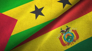 Sao Tome ve Principe ve Bolivya iki bayrak 