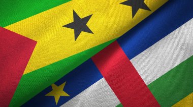 Sao Tome ve Principe ve Orta Afrika Cumhuriyeti iki bayrak