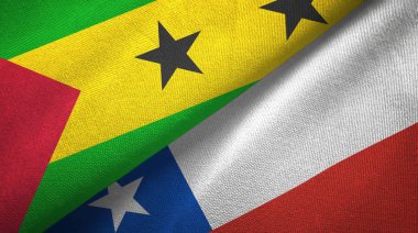 Sao Tome ve Principe ve Şili iki bayrak