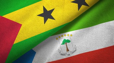Sao Tome ve Principe ve Ekvator Ginesi iki bayrak