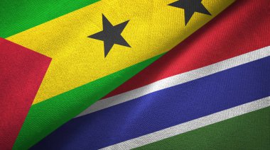 Sao Tome ve Principe ve Gambiya iki bayrak