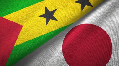 Sao Tome ve Principe ve Japonya iki bayrak