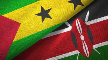 Sao Tome ve Principe ve Kenya iki bayrak