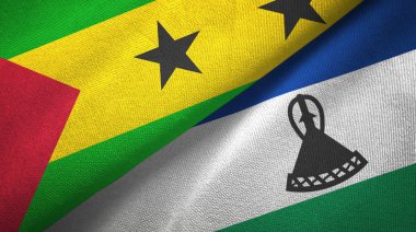Sao Tome ve Principe ve Lesotho iki bayrak