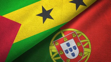Sao Tome ve Principe ve Portekiz iki bayrak