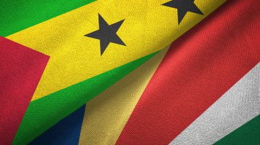 Sao Tome ve Principe ve Seyşeller iki bayrak