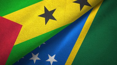 Sao Tome ve Principe ve Solomon Adaları iki bayrak