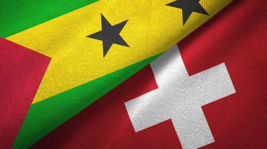 Sao Tome ve Principe ve İsviçre iki bayrak
