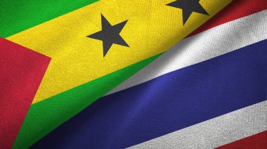 Sao Tome ve Principe ve Tayland iki bayrak