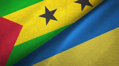 Sao Tome ve Principe ve Ukrayna iki bayrak