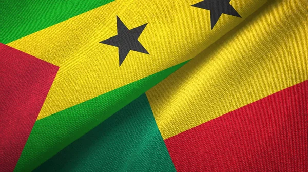 Sao tome und principe und benin zwei flaggen — Stockfoto