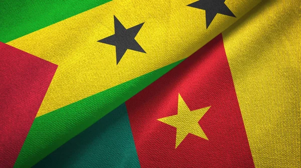 Sao Tome e Principe e Camerun due bandiere — Foto Stock