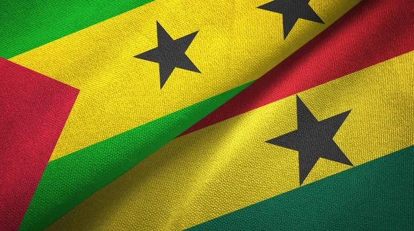 Sao Tome és Príncipe és Ghána két zászló — Stock Fotó