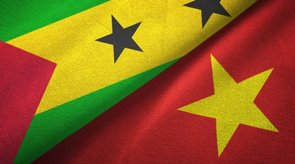 Sao Tome en principe en Vietnam twee vlaggen — Stockfoto