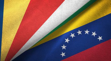 Seyşeller ve Venezuela iki bayraktekstil kumaş, kumaş doku