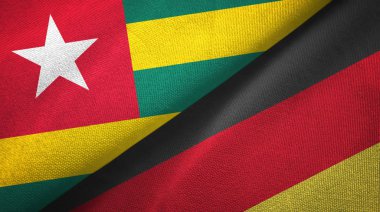 Togo ve Almanya iki bayraktekstil kumaş, kumaş doku