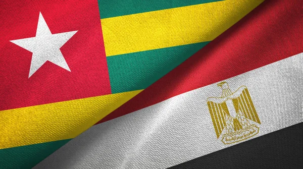 Togo and Egypt two flags textile cloth