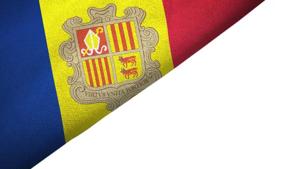 Andorra flag left side with blank copy space — Stock Photo, Image