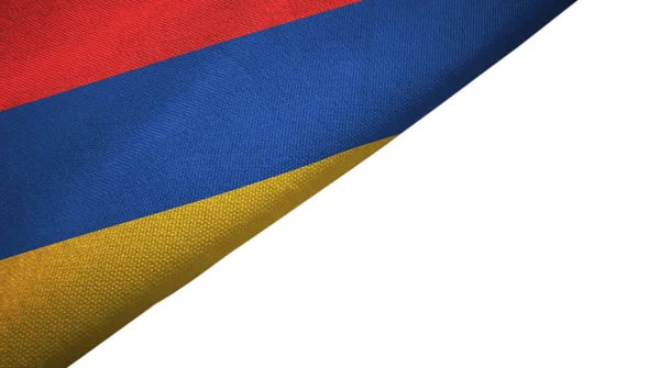 Armenia flag linke Seite mit leerem Kopierraum — Stockfoto
