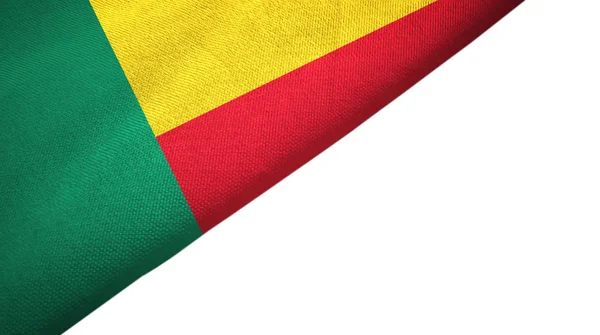 Bandiera Benin lato sinistro con spazio di copia vuoto — Foto Stock