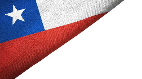 Bandera Chile izquierda con espacio de copia en blanco —  Fotos de Stock