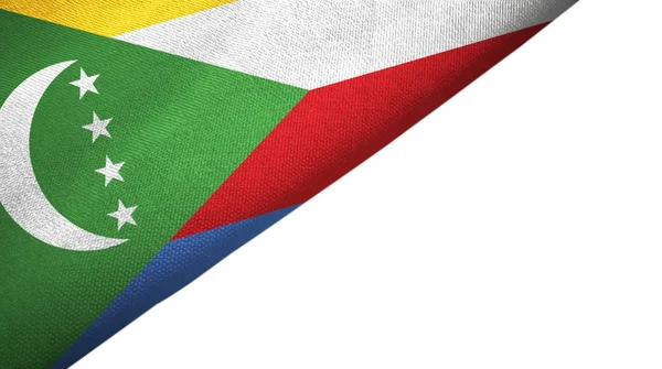 Comoros flag left side with blank copy space — Stock Photo, Image