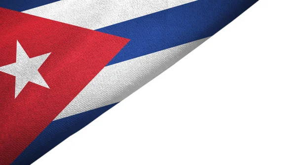 Bandera de Cuba izquierda con espacio de copia en blanco — Foto de Stock