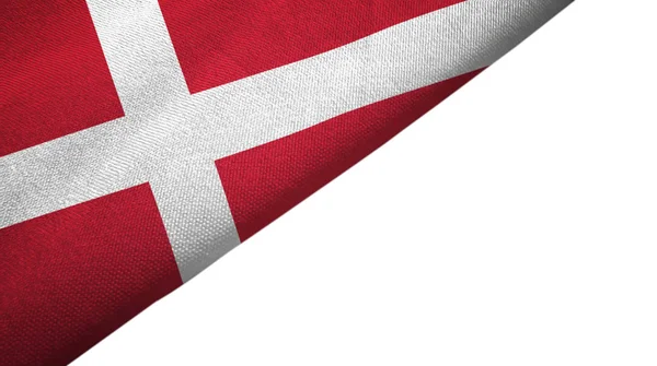 Bandeira da Dinamarca lado esquerdo com espaço em branco — Fotografia de Stock