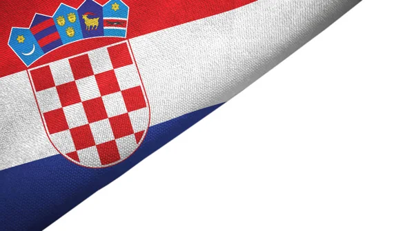 Kroatië vlag links met lege kopie ruimte — Stockfoto