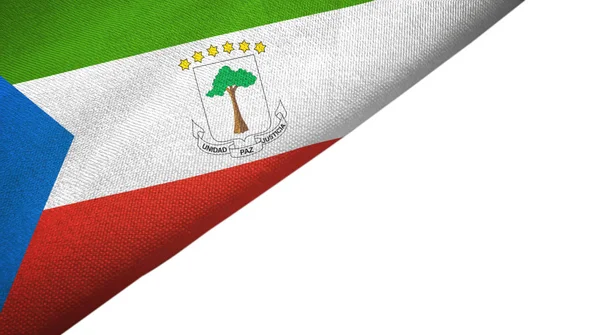 Bandiera Guinea equatoriale lato sinistro con spazio di copia vuoto — Foto Stock