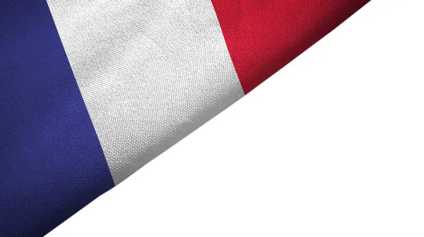 Francia bandiera lato sinistro con spazio di copia vuoto — Foto Stock