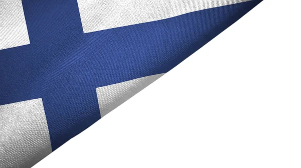 Bandera de Finlandia izquierda con espacio de copia en blanco — Foto de Stock