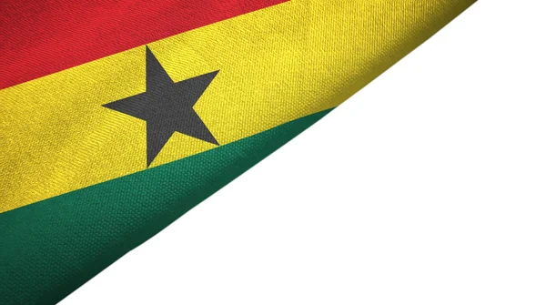 Ghana flagga vänster sida med blank kopia utrymme — Stockfoto